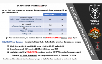 Ski Loc Shop : Entretien des skis